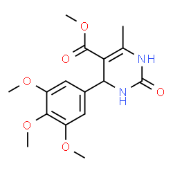 ChemSpider 2D Image | Methyl 6-methyl-2-oxo-4-(3,4,5-trimethoxyphenyl)-1,2,3,4-tetrahydro-5-pyrimidinecarboxylate | C16H20N2O6
