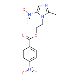 ChemSpider 2D Image | 2-(2-Methyl-5-nitro-1H-imidazol-1-yl)ethyl 4-nitrobenzoate | C13H12N4O6