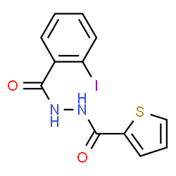 ChemSpider 2D Image | N'-(2-Iodobenzoyl)-2-thiophenecarbohydrazide | C12H9IN2O2S