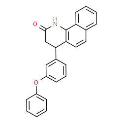 ChemSpider 2D Image | 4-(3-Phenoxyphenyl)-3,4-dihydrobenzo[h]quinolin-2(1H)-one | C25H19NO2