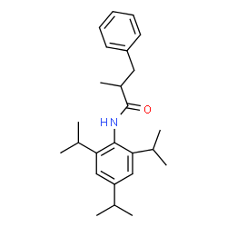 ChemSpider 2D Image | 2-Methyl-3-phenyl-N-(2,4,6-triisopropylphenyl)propanamide | C25H35NO