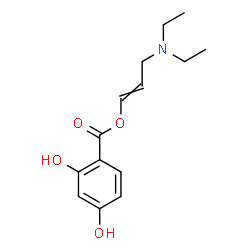 ChemSpider 2D Image | 3-(Diethylamino)-1-propen-1-yl 2,4-dihydroxybenzoate | C14H19NO4