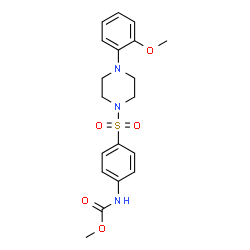 ChemSpider 2D Image | Methyl (4-{[4-(2-methoxyphenyl)-1-piperazinyl]sulfonyl}phenyl)carbamate | C19H23N3O5S