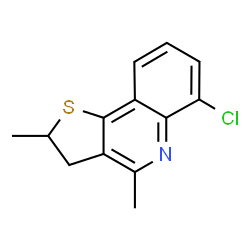 ChemSpider 2D Image | 6-Chloro-2,4-dimethyl-2,3-dihydrothieno[3,2-c]quinoline | C13H12ClNS