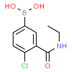 ChemSpider 2D Image | 4-Chloro-3-(ethylcarbamoyl)phenylboronicacid | C9H11BClNO3