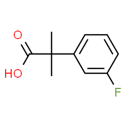 ChemSpider 2D Image | 2-(3-Fluorophenyl)-2-methylpropanoic acid | C10H11FO2