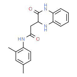 ChemSpider 2D Image | N-(2,4-Dimethylphenyl)-1,2,3,4-tetrahydro-3-oxo-2-quinoxalineacetamide | C18H19N3O2