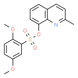 ChemSpider 2D Image | 2-Methyl-8-quinolinyl 2,5-dimethoxybenzenesulfonate | C18H17NO5S