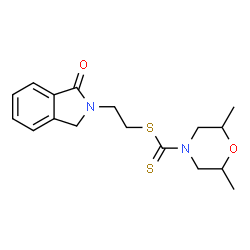 ChemSpider 2D Image | 2-(1-Oxo-1,3-dihydro-2H-isoindol-2-yl)ethyl 2,6-dimethyl-4-morpholinecarbodithioate | C17H22N2O2S2