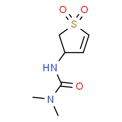 ChemSpider 2D Image | 3-(1,1-Dioxido-2,3-dihydro-3-thiophenyl)-1,1-dimethylurea | C7H12N2O3S