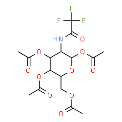 ChemSpider 2D Image | 1,3,4,6-Tetra-O-acetyl-2-deoxy-2-[(trifluoroacetyl)amino]hexopyranose | C16H20F3NO10
