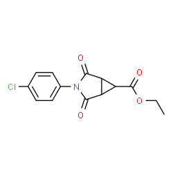 ChemSpider 2D Image | Ethyl 3-(4-chlorophenyl)-2,4-dioxo-3-azabicyclo[3.1.0]hexane-6-carboxylate | C14H12ClNO4