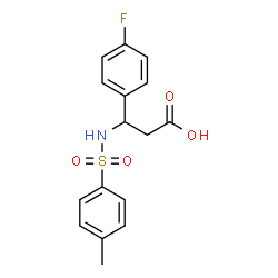 ChemSpider 2D Image | 3-(4-Fluoro-phenyl)-3-(toluene-4-sulfonylamino)-propionic acid | C16H16FNO4S