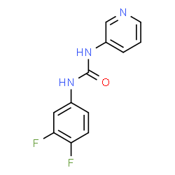 ChemSpider 2D Image | 1-(3,4-Difluorophenyl)-3-(3-pyridinyl)urea | C12H9F2N3O