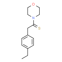 ChemSpider 2D Image | 2-(4-Ethylphenyl)-1-(4-morpholinyl)ethanethione | C14H19NOS