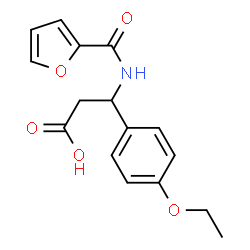 ChemSpider 2D Image | 3-(4-Ethoxyphenyl)-3-(2-furoylamino)propanoic acid | C16H17NO5