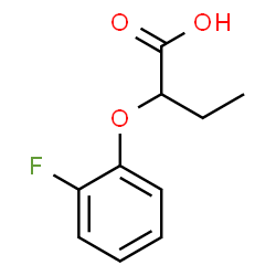 ChemSpider 2D Image | 2-(2-Fluorophenoxy)butanoic acid | C10H11FO3