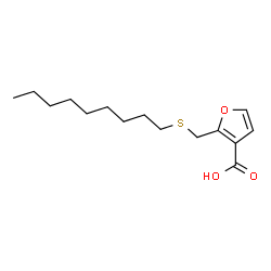 ChemSpider 2D Image | 2-[(Nonylsulfanyl)methyl]-3-furoic acid | C15H24O3S