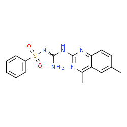 ChemSpider 2D Image | N-{Amino[(4,6-dimethyl-2-quinazolinyl)amino]methylene}benzenesulfonamide | C17H17N5O2S