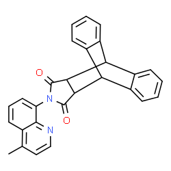 ChemSpider 2D Image | 17-(4-Methyl-8-quinolinyl)-17-azapentacyclo[6.6.5.0~2,7~.0~9,14~.0~15,19~]nonadeca-2,4,6,9,11,13-hexaene-16,18-dione | C28H20N2O2