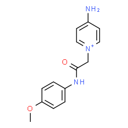 ChemSpider 2D Image | 4-Amino-1-{2-[(4-methoxyphenyl)amino]-2-oxoethyl}pyridinium | C14H16N3O2