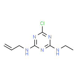 ChemSpider 2D Image | N-Allyl-6-chloro-N'-ethyl-1,3,5-triazine-2,4-diamine | C8H12ClN5
