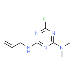 ChemSpider 2D Image | N'-Allyl-6-chloro-N,N-dimethyl-1,3,5-triazine-2,4-diamine | C8H12ClN5