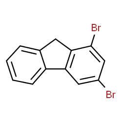 ChemSpider 2D Image | 1,3-Dibromo-9H-fluorene | C13H8Br2