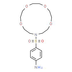 ChemSpider 2D Image | 4-(1,4,7,10-Tetraoxa-13-azacyclopentadecan-13-ylsulfonyl)aniline | C16H26N2O6S