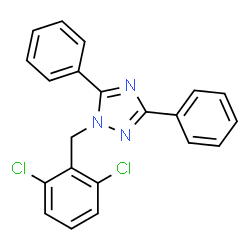 ChemSpider 2D Image | 1-(2,6-Dichlorobenzyl)-3,5-diphenyl-1H-1,2,4-triazole | C21H15Cl2N3