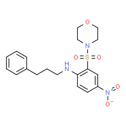 ChemSpider 2D Image | 2-(4-Morpholinylsulfonyl)-4-nitro-N-(3-phenylpropyl)aniline | C19H23N3O5S