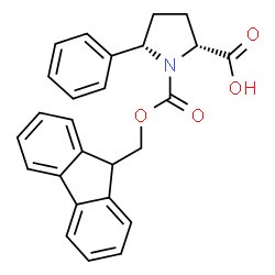 ChemSpider 2D Image | Fmoc-(2R,5S)-5-phenyl-pyrrolidine-2-carboxylic acid | C26H23NO4