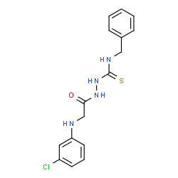 ChemSpider 2D Image | N-Benzyl-2-{[(3-chlorophenyl)amino]acetyl}hydrazinecarbothioamide | C16H17ClN4OS