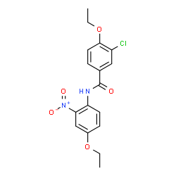 ChemSpider 2D Image | 3-Chloro-4-ethoxy-N-(4-ethoxy-2-nitrophenyl)benzamide | C17H17ClN2O5