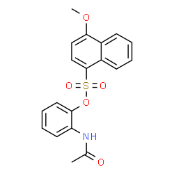 ChemSpider 2D Image | 2-Acetamidophenyl 4-methoxy-1-naphthalenesulfonate | C19H17NO5S
