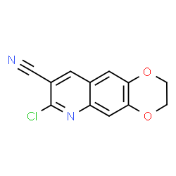 ChemSpider 2D Image | 7-Chloro-2,3-dihydro[1,4]dioxino[2,3-g]quinoline-8-carbonitrile | C12H7ClN2O2