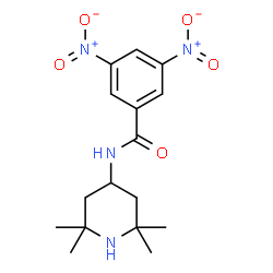ChemSpider 2D Image | 3,5-Dinitro-N-(2,2,6,6-tetramethyl-4-piperidinyl)benzamide | C16H22N4O5