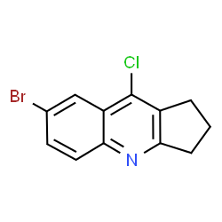 ChemSpider 2D Image | 7-Bromo-9-chloro-2,3-dihydro-1H-cyclopenta[b]quinoline | C12H9BrClN