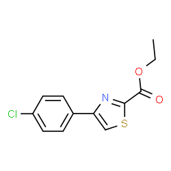 ChemSpider 2D Image | Ethyl 4-(4-chlorophenyl)thiazole-2-carboxylate | C12H10ClNO2S