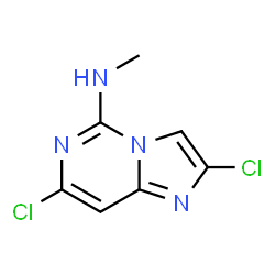 ChemSpider 2D Image | 2,7-Dichloro-N-methylimidazo[1,2-c]pyrimidin-5-amine | C7H6Cl2N4