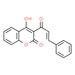 ChemSpider 2D Image | 4-Hydroxy-3-[(2E)-3-phenyl-2-propenoyl]-2H-chromen-2-one | C18H12O4