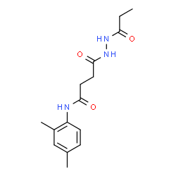 ChemSpider 2D Image | N-(2,4-Dimethylphenyl)-4-oxo-4-(2-propionylhydrazino)butanamide | C15H21N3O3