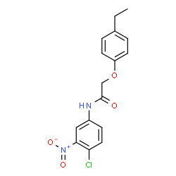 ChemSpider 2D Image | N-(4-Chloro-3-nitrophenyl)-2-(4-ethylphenoxy)acetamide | C16H15ClN2O4
