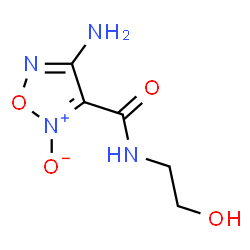 ChemSpider 2D Image | 4-Amino-N-(2-hydroxyethyl)-1,2,5-oxadiazole-3-carboxamide 2-oxide | C5H8N4O4