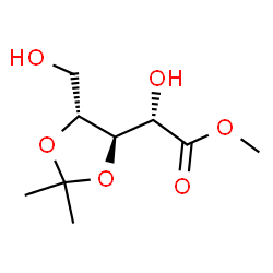 ChemSpider 2D Image | Methyl 3,4-O-Isopropylidene-D-lyxonate | C9H16O6
