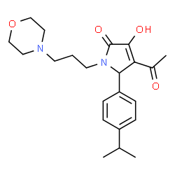 ChemSpider 2D Image | 4-Acetyl-3-hydroxy-5-(4-isopropylphenyl)-1-[3-(4-morpholinyl)propyl]-1,5-dihydro-2H-pyrrol-2-one | C22H30N2O4