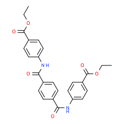ChemSpider 2D Image | Diethyl 4,4'-[1,4-phenylenebis(carbonylimino)]dibenzoate | C26H24N2O6