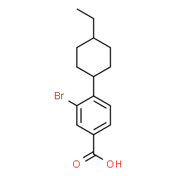 ChemSpider 2D Image | 3-Bromo-4-(4-ethylcyclohexyl)benzoic acid | C15H19BrO2