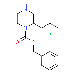 ChemSpider 2D Image | Benzyl 2-propylpiperazine-1-carboxylate hydrochloride | C15H23ClN2O2