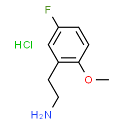 ChemSpider 2D Image | 2-(5-fluoro-2-methoxyphenyl)ethan-1-amine hydrochloride | C9H13ClFNO